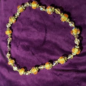 Vintage Murano lamp work beaded necklace